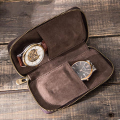 Vintage Handmade Leather Watch Storage Bag | Kronum